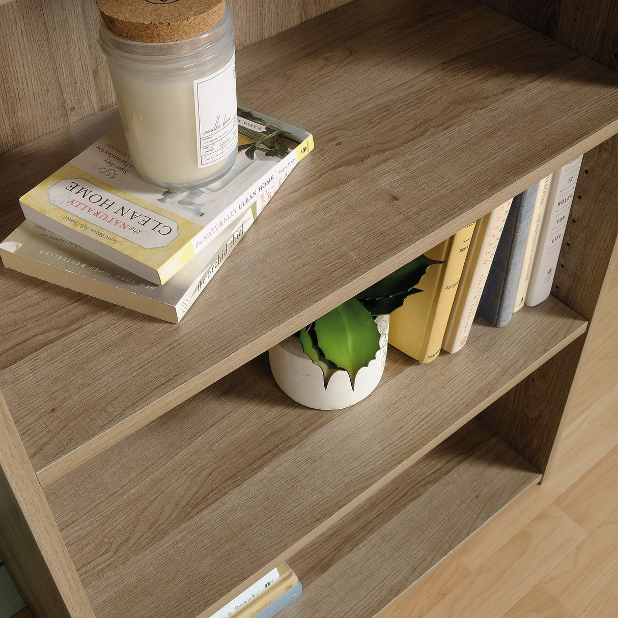 Beginnings 3 Bookcase/Book Shelf, L: 24.57" x W: 11.50" x H: 35.28", Summer Oak