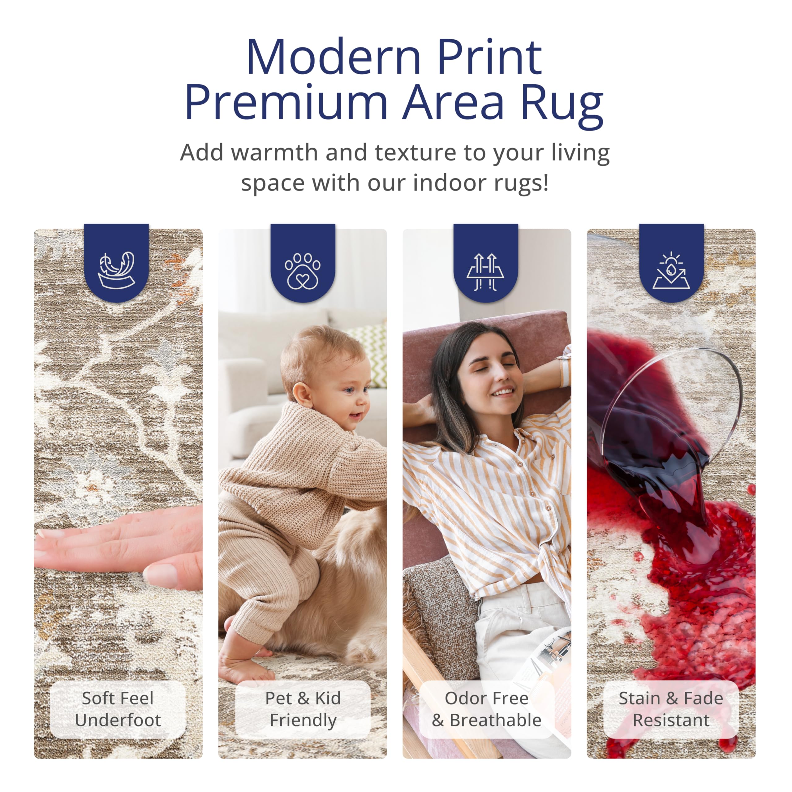 8x10 Brown Oriental Vintage Area Rug - Alara Collection