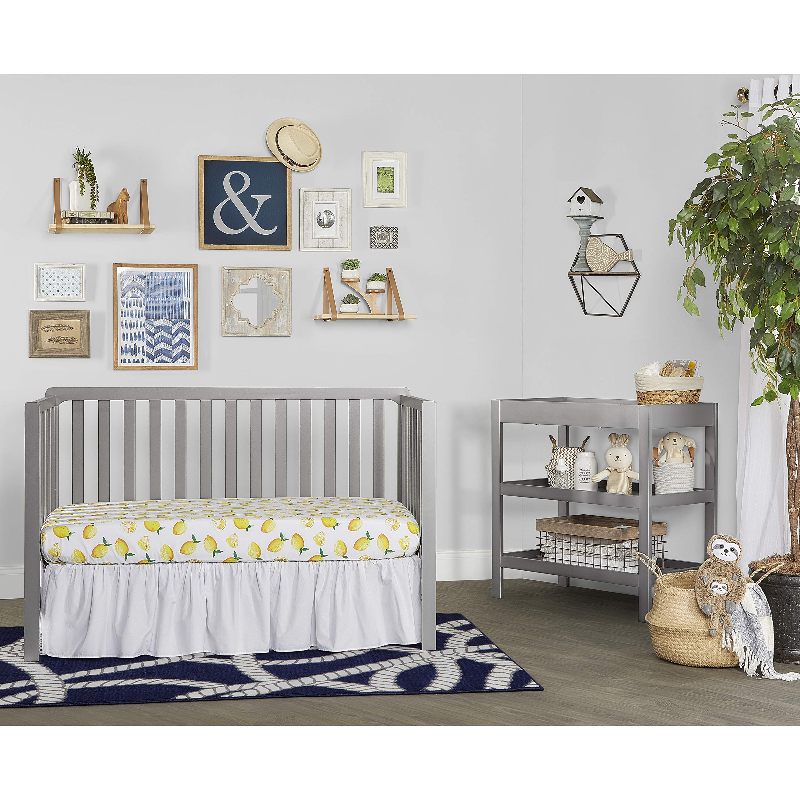 Ridgefield 5-in-1 Convertible Crib in Storm Grey, Greenguard Gold Certified