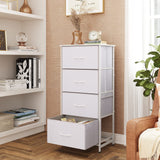 Dresser with 4 Drawers, Storage Tower, Organizer Unit, Fabric Dresser for Bedroom