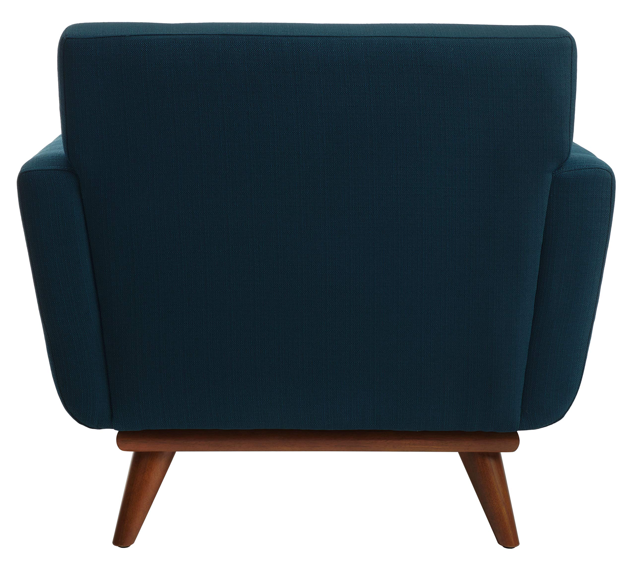 Couture Home Opal Mid-Century Dark Teal Linen Tufted Arm Chair