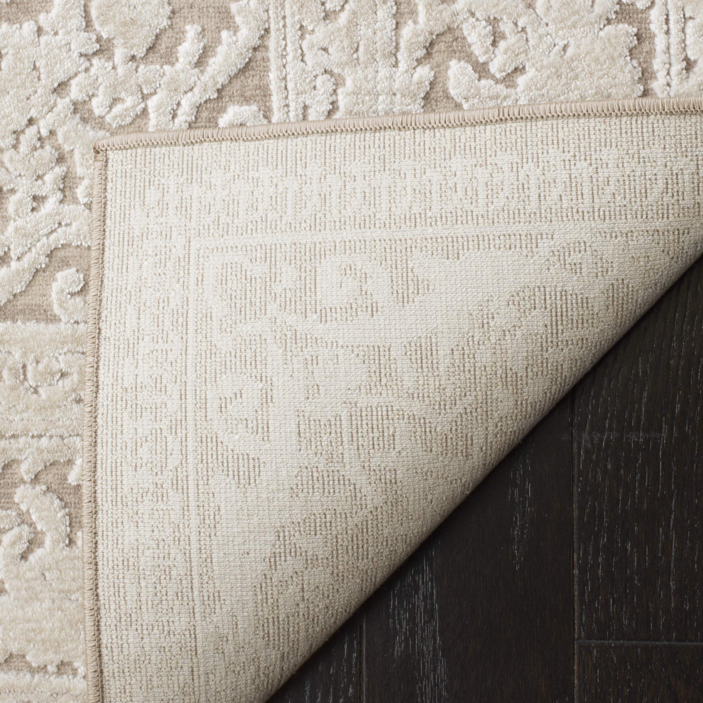 SAFAVIEH Area Rug 9x12 - Reflection Collection - Large - Beige & Cream, Non-Shedding & Easy Cleaning, Ideal for Living Room, Bedroom, Dining Space (RFT664A)