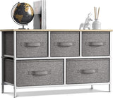 Dresser with 5 Drawers - Storage Chest Organizer Unit with Steel Frame,