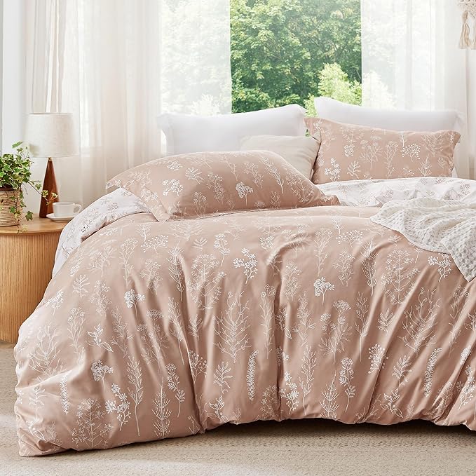 Queen Comforter Set - Sage Green Comforter, Cute Floral Bedding Comforter Sets,