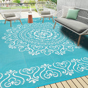 Waterproof Outdoor Rug 9'x12', Reversible Outdoor Plastic Straw Rug, Outdoor Patio Rug