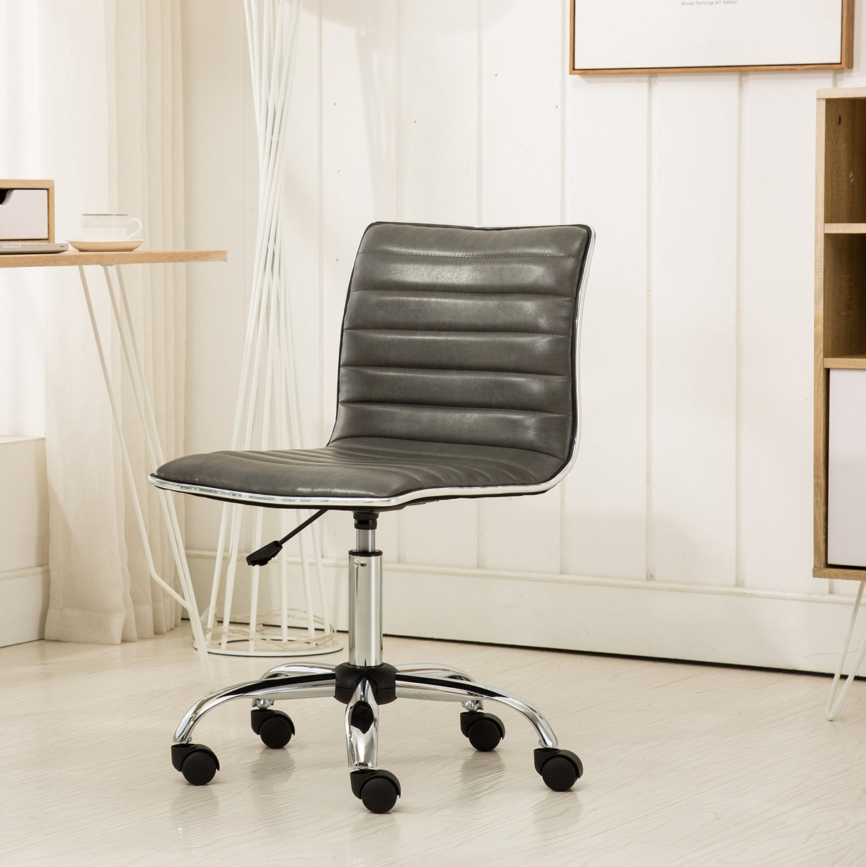 Fremo Chromel Adjustable Air Lift Office Chair in Grey