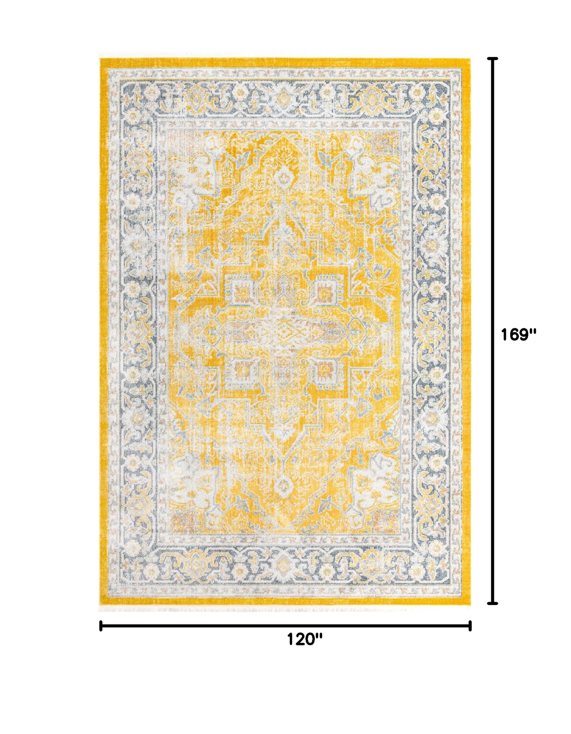 Baracoa Prado Area Rug 10' x 14'1" Rectangle Yellow Ivory
