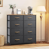 8 Drawers Fabric Dresser - Storage Tower Unit Organizer Unit for Living Room & Closets