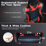 Ergonomic Gaming Chair with Footrest and Lumbar Support