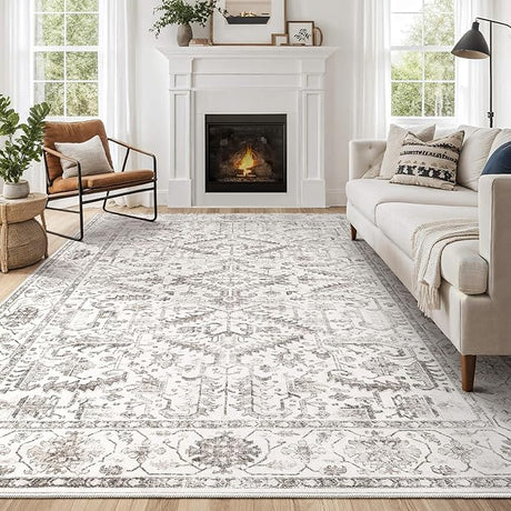 Area Rug for Living Room - Washable Soft Traditional Tribal Rug for Bedroom Dining Room