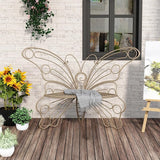 50 Inches Outdoor Bench, Garden Bench with Sturdy