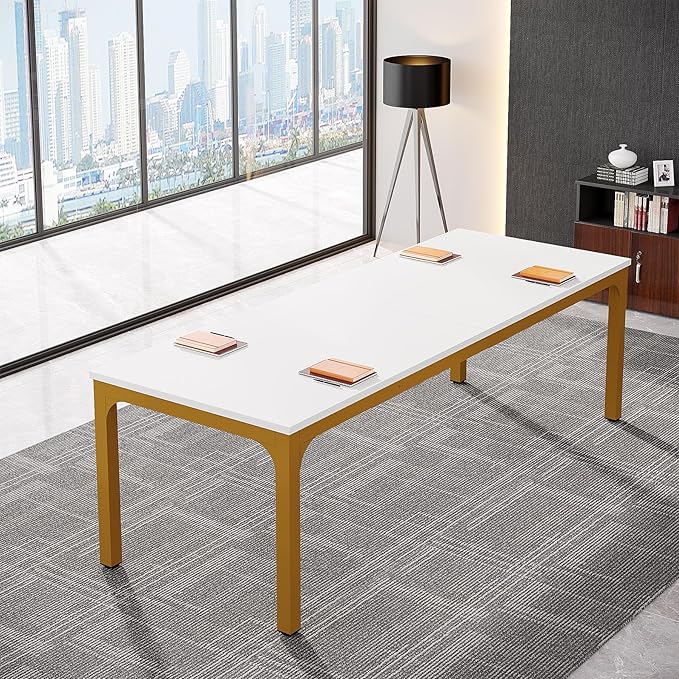 6.5FT Conference Table, 78.7 Inche Rectangle Meeting Seminar Table