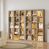 Cube Bookcase Storage Shelf Organizer with LED Lights, 5 Tier Bookshelves and Bookcases
