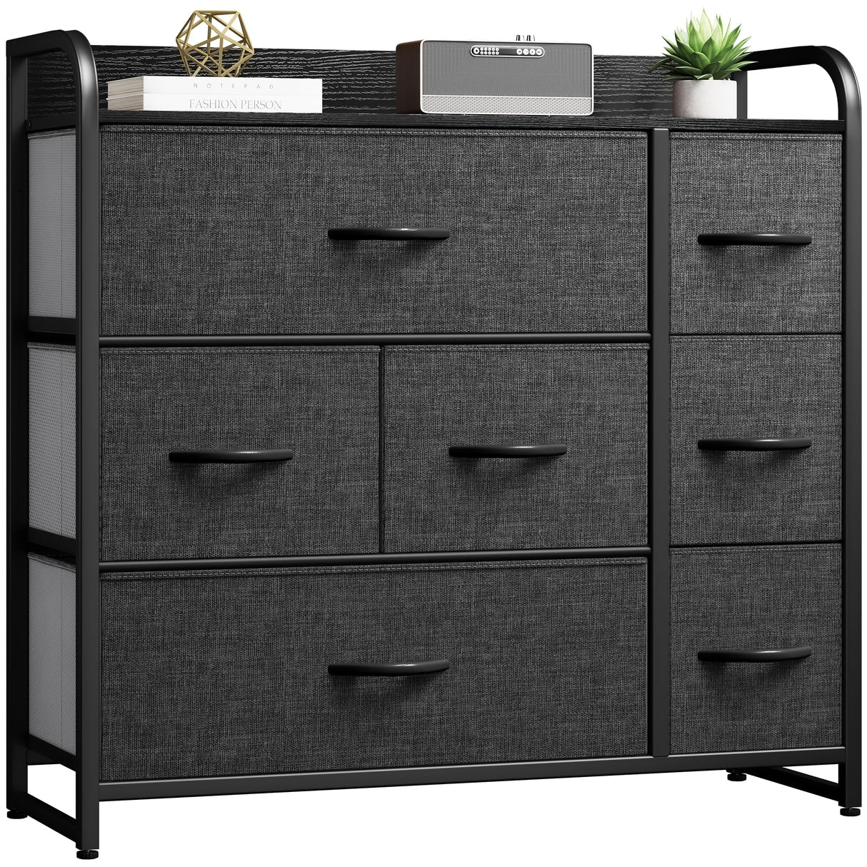 7 Drawers Dresser, Organizer Unit for Bedroom, Fabric Dresser Storage Tower for Hallway