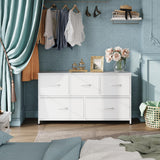 Dresser for Bedroom with 5 Drawers, Wide Chest of Drawers, Fabric Dresser, Storage