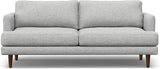 Livingston Mid-Century Modern 76 Inch Wide Sofa in Mist Grey Woven-Blend Fabric