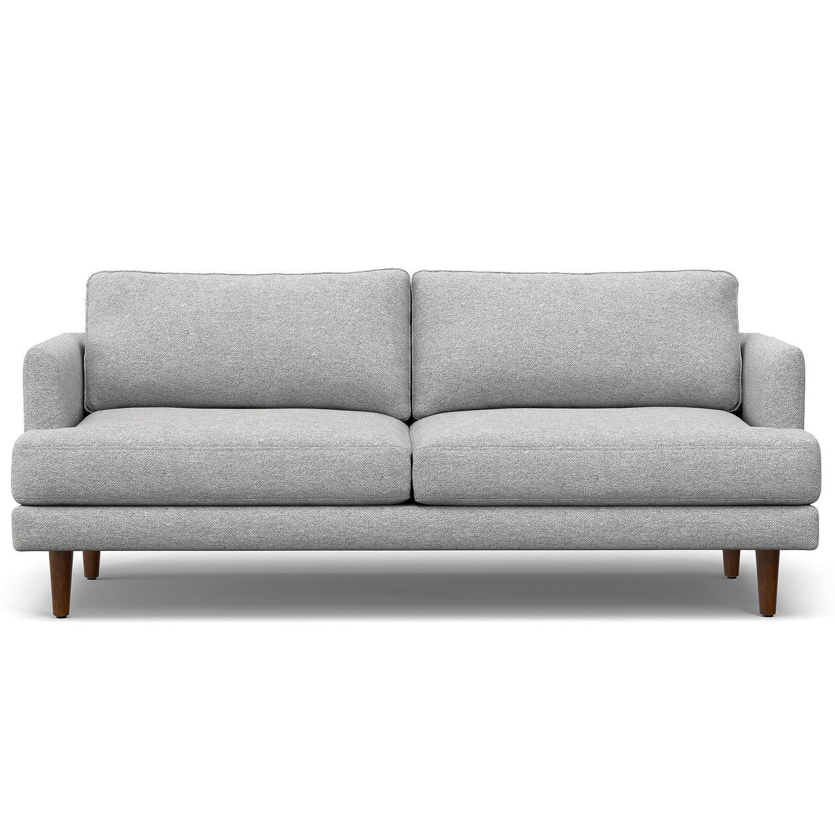 Livingston Mid-Century Modern 76 Inch Wide Sofa in Mist Grey Woven-Blend Fabric