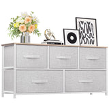 Dresser with 5 Drawers - Fabric Storage Tower, Organizer Unit for Bedroom, Living Room,