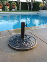 UBP18181-BR 18-Inch Cast Stone Umbrella Base, Made from Rust Free Composite Materials,