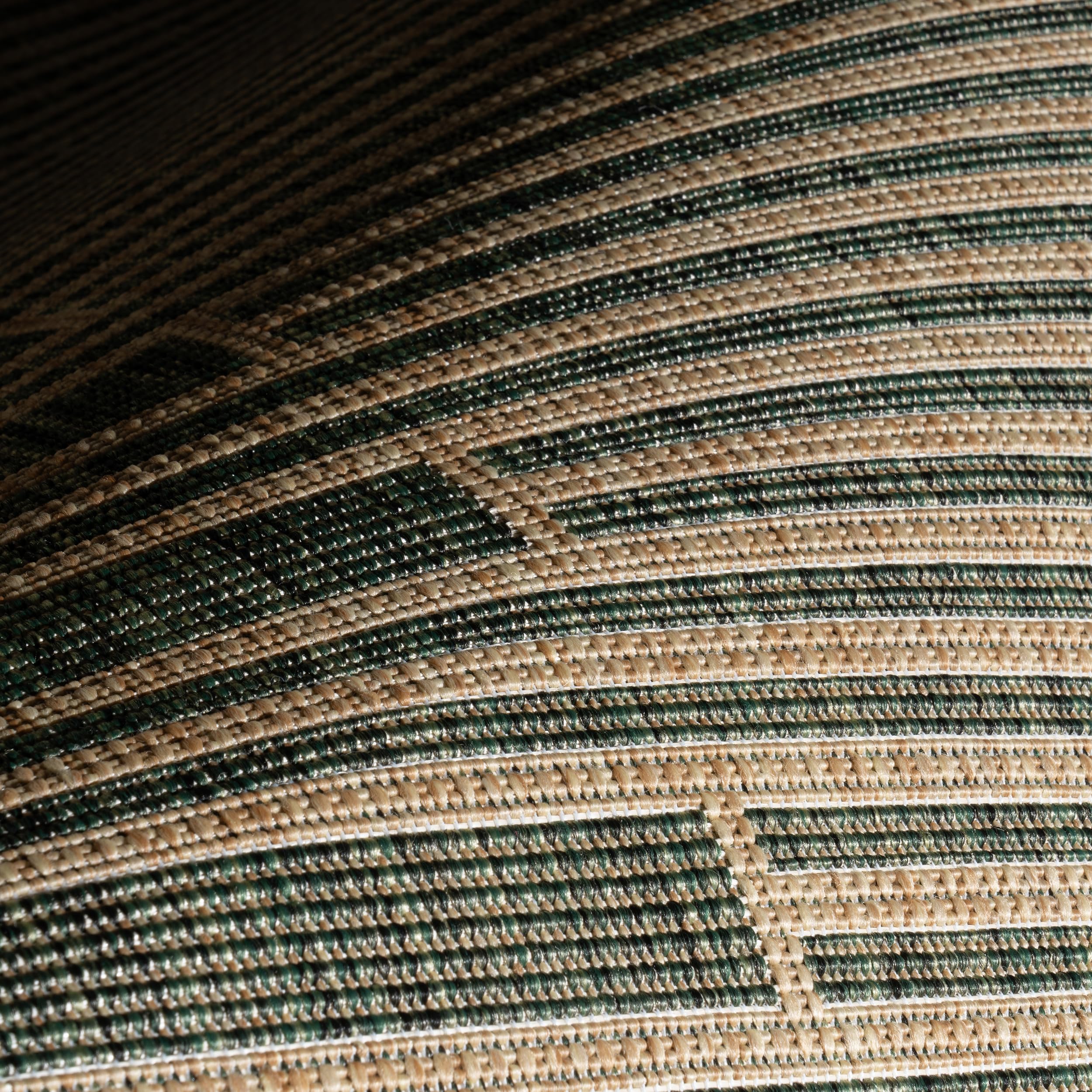 Nuloom Debrin Striped 9' x 12' Indoor/Outdoor Area Rug for Living Room Patio Deck Front Porch, Green