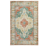 10x14 Vintage Area Rug - Large Boho Carpet with Non-Slip Backing