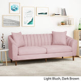 Ansonia Sofas, Charcoal + Dark Walnut