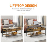 Lift Top Coffee Table, 41 in Coffee Table with Hidden Storage Compartment