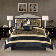 Bronze Leaves Comforter Set - California King 7 Piece