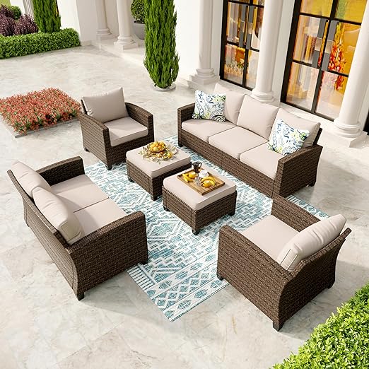 Patio Conversation Set Outdoor Furniture Wicker Rattan Sets