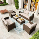 Patio Conversation Set Outdoor Furniture Wicker Rattan Sets