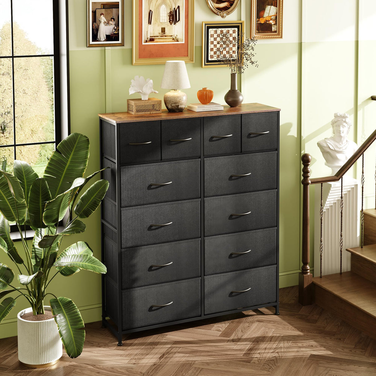 Tall Dresser for Bedroom with 12 Drawers, Dressers & Chests of Drawers