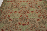10x14 Handmade Wool Area Rug - Floral Beige & Sage