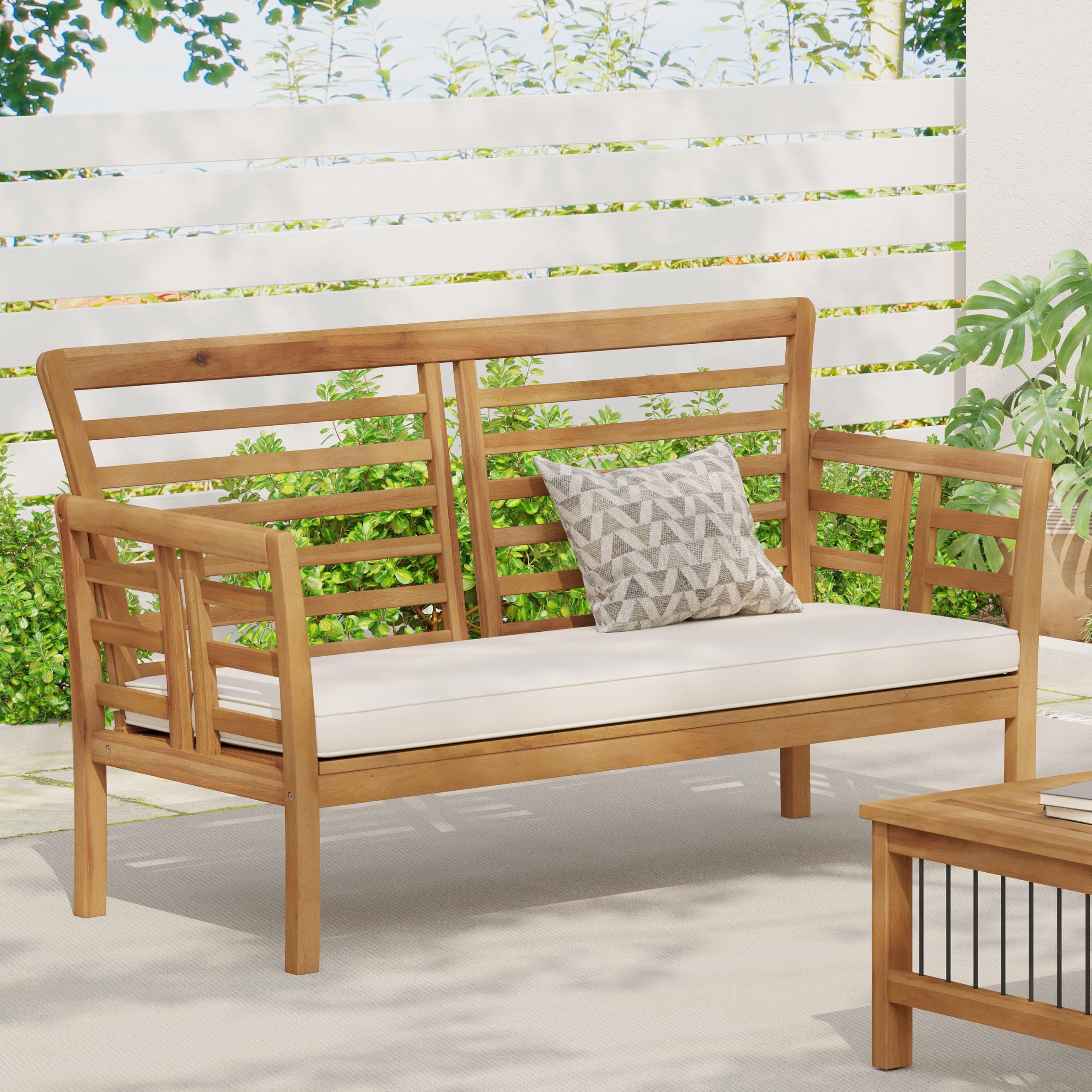 Caydon Patio Acacia Wood Loveseat