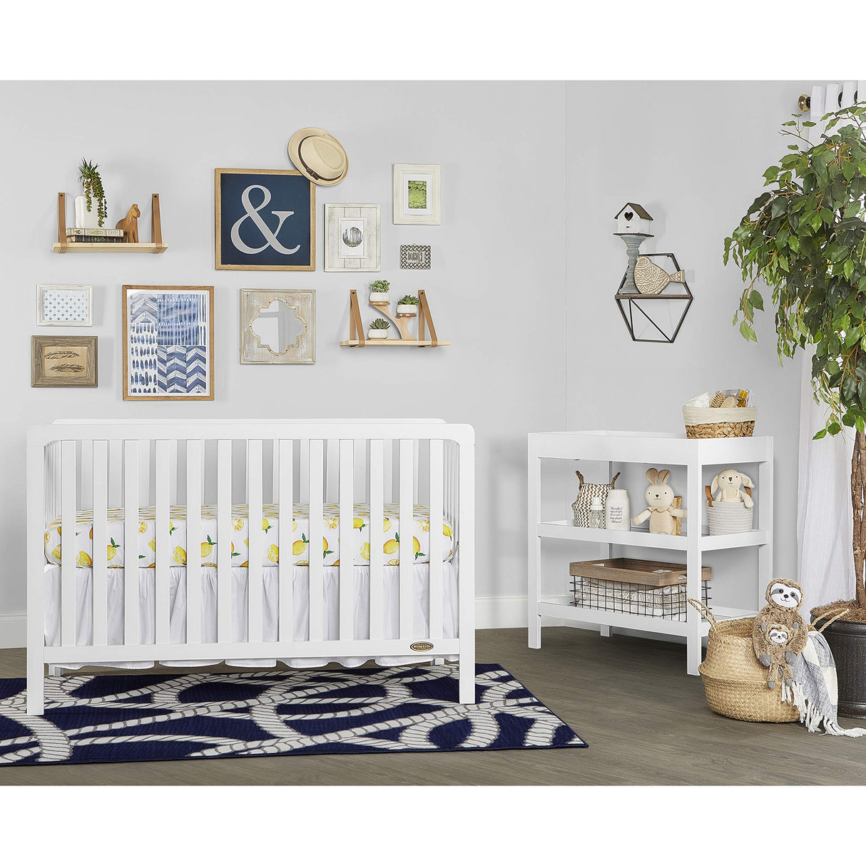 Ridgefield 5-in-1 Convertible Crib in White, Greenguard Gold Certified