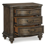 Valtellina Nightstand, Brown Oak