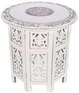 Side Table, Small Table, Side Tables Living Room, Round Side Table, Altar Table, Carved