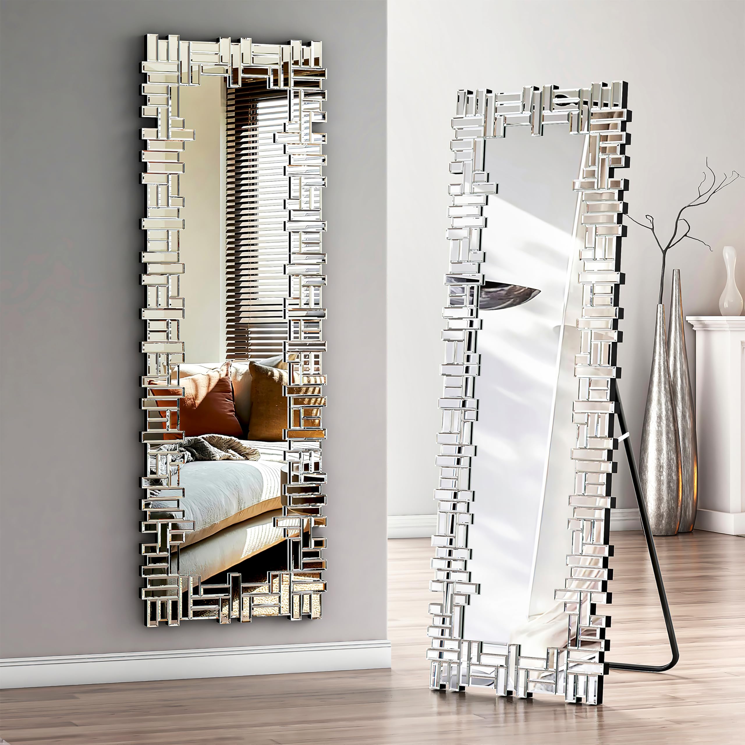 Full Body Mirror with Stand  Full Length Mirror