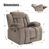 Recliner Chairs for Adults Manual Reclining Sofa Chair Oversized Swivel Rocking Recliner