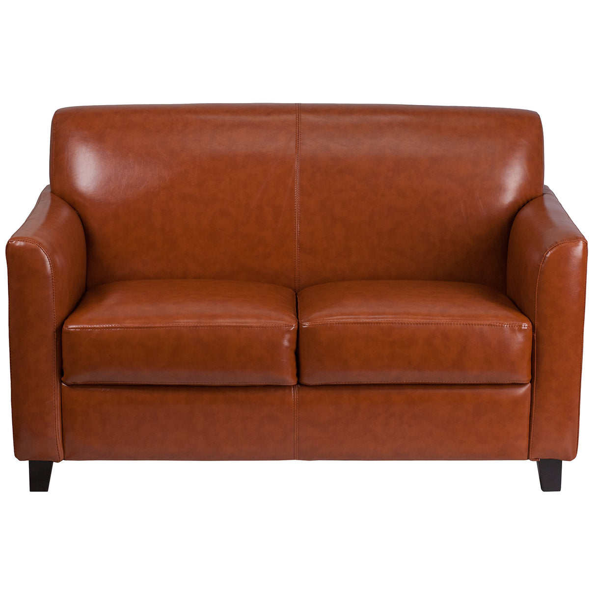 HERCULES Diplomat Series Brown LeatherSoft Loveseat