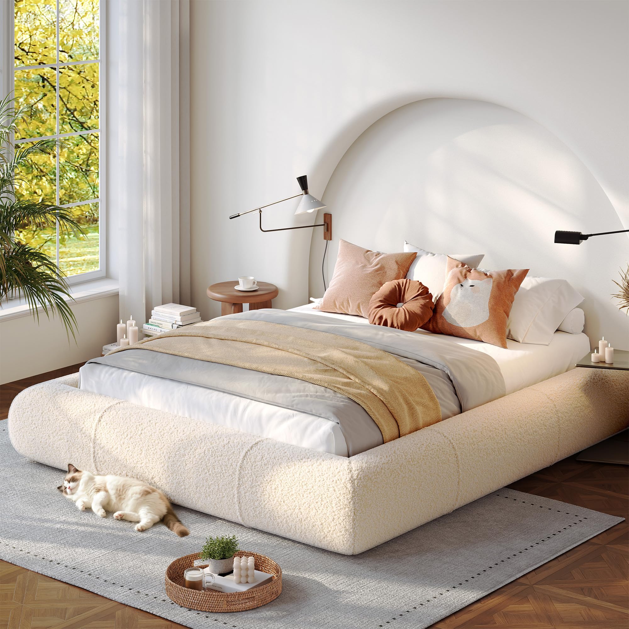 Cloud Queen Bed Frame - Easy Assembly with Rounded Corners