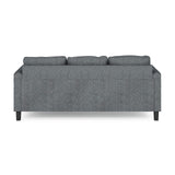 Bayonne Modern Upholstered 3-Seater Sofa Couch for Living Room, Gunmetal