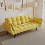 Futon Sofa Bed, Convertible Sleeper Couch 74" W Modern Velvet Loveseat