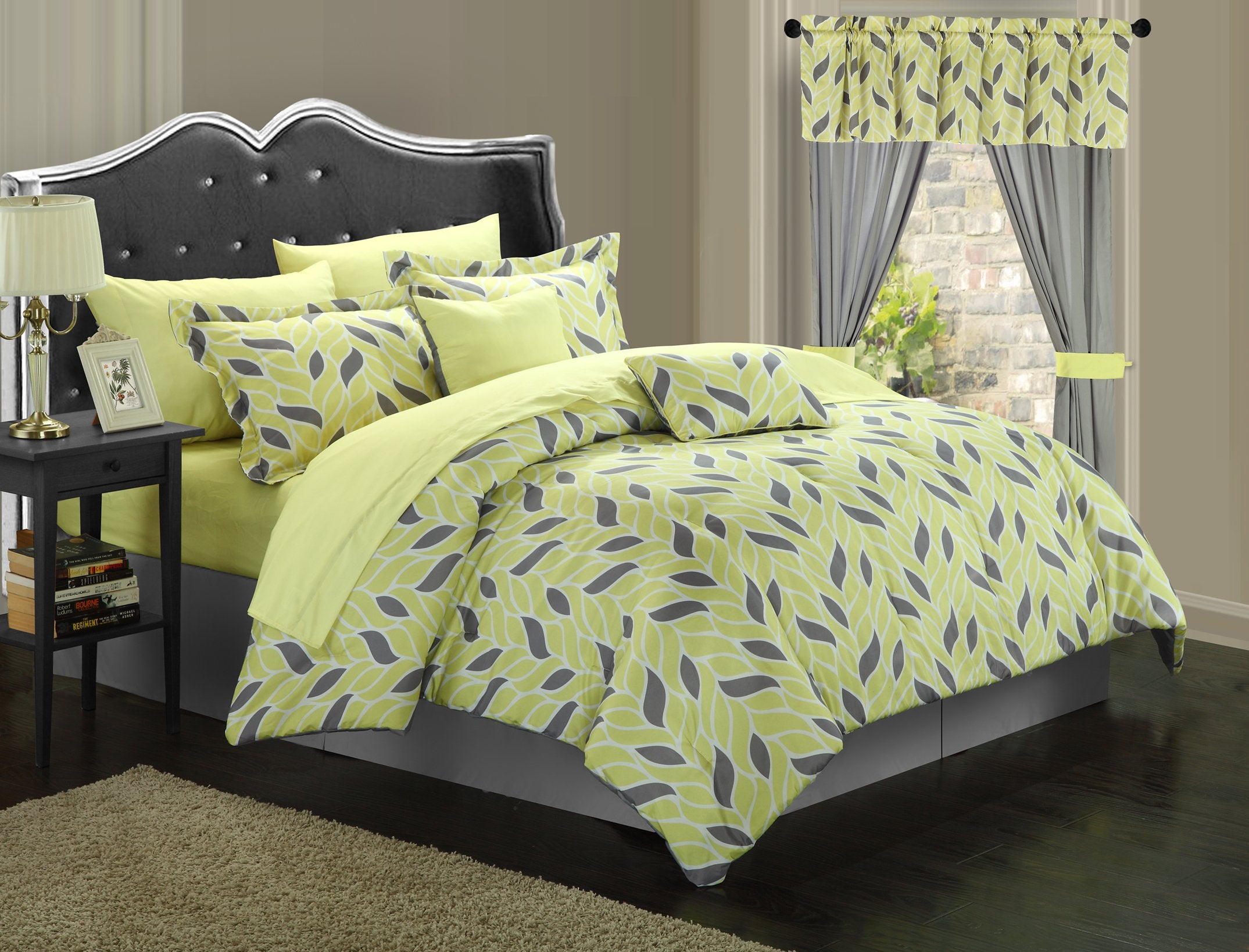 20-Piece Comforter Reversible Paisley Print Complete Bed in a Bag with Sheet Set,
