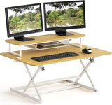 36-Inch Height Adjustable Standing Desk Sit to Stand Riser Converter Workstation