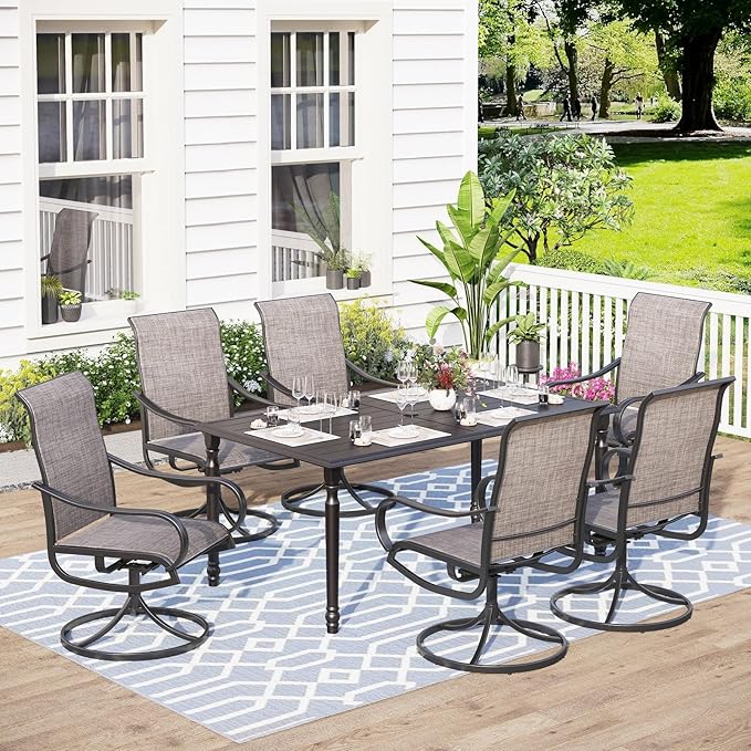 Outdoor Patio Dining Set for 6, Outdoor Furniture Set