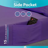 Twin Sheets - Cooling Bed Sheets - 4pcs Set - up to 15" Deep Pocket Twin Bed Sheets -