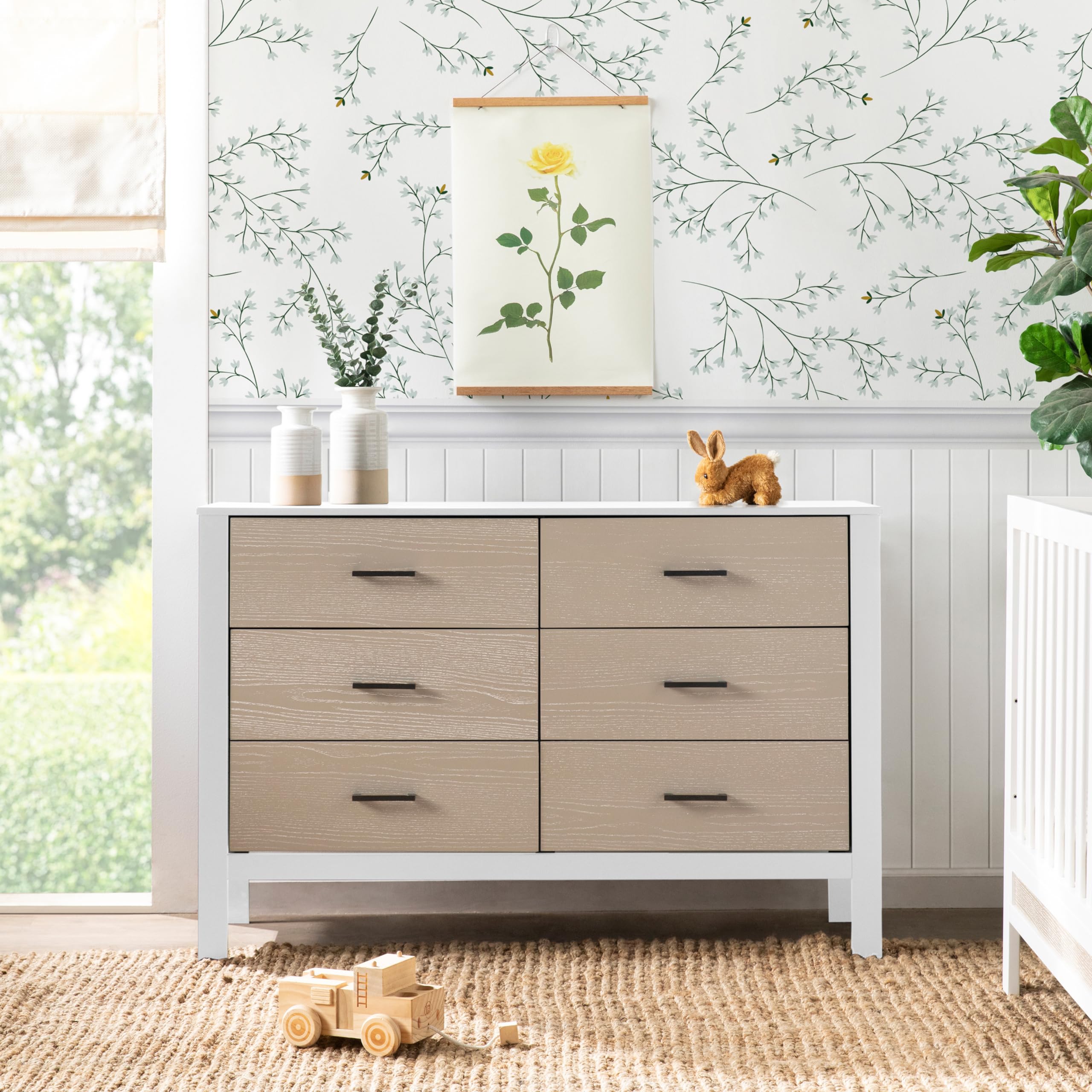 Carter's by DaVinci Radley 6-Drawer Dresser in White & Coastwood