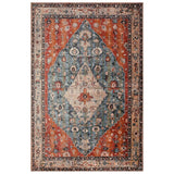 Boho Tribal Area Rug - 5x7 Large Washable Living Bedroom Rug Distressed Oriental