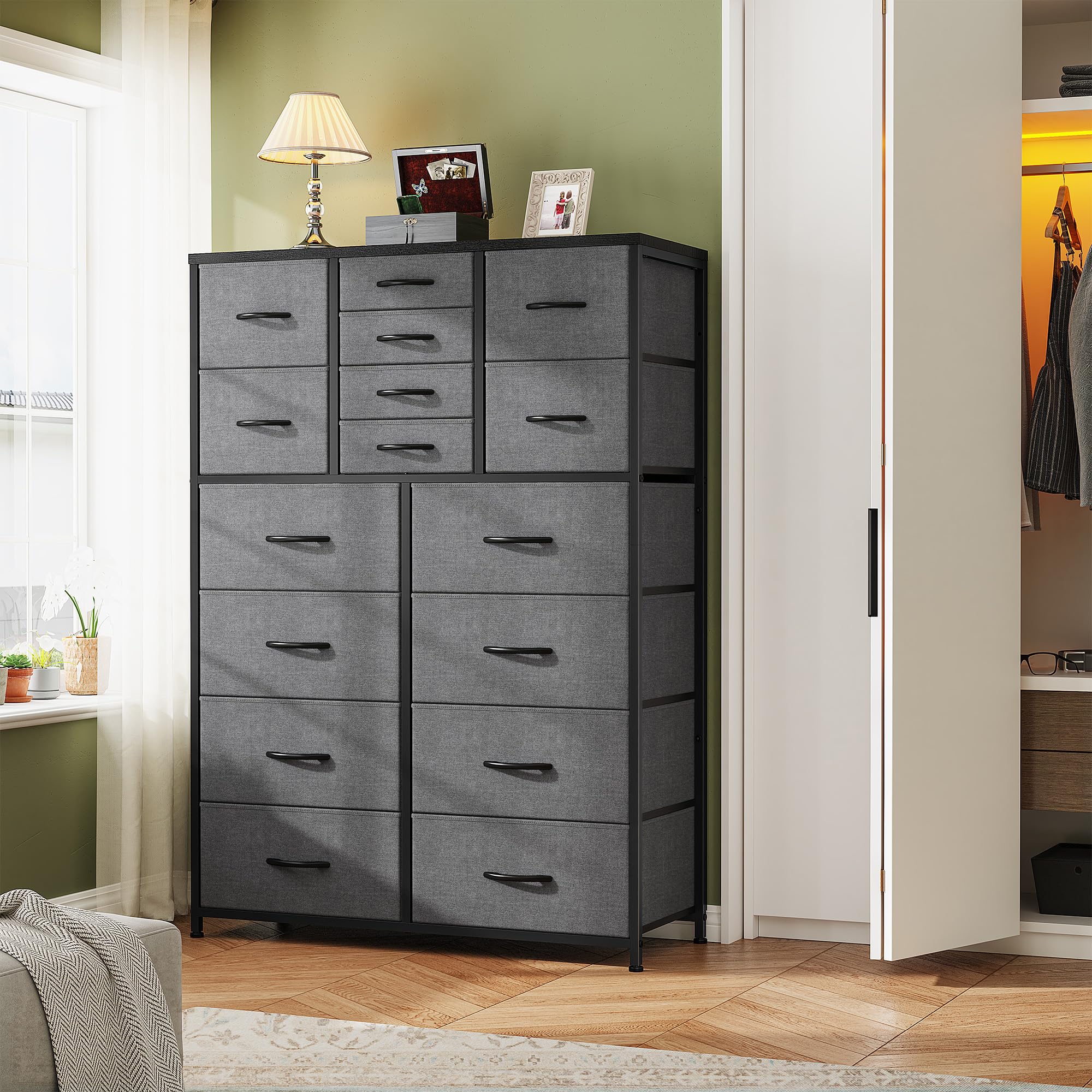 Dresser for Bedroom with 16 Drawers