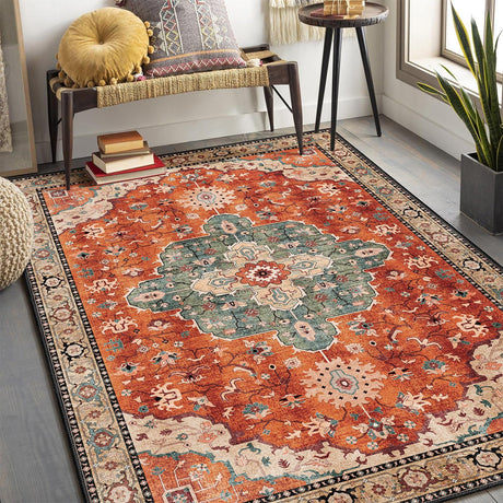 Boho Rug 3x5,Washable Area Rugs for Bedroom Living Room Kitchen